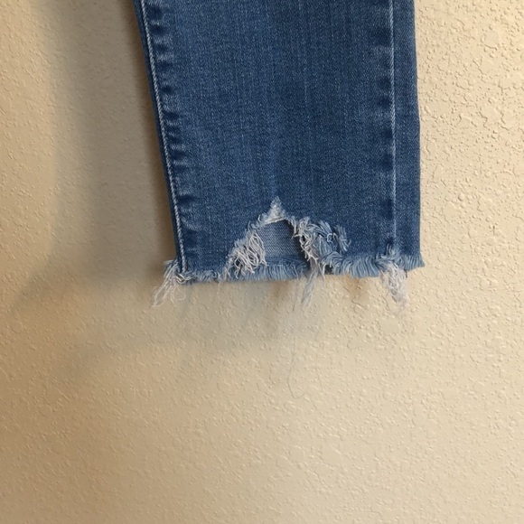 LEVI'S 721 High Rise Skinny Distressed Raw Hem Jeans Size 31 - Picture 5 of 13